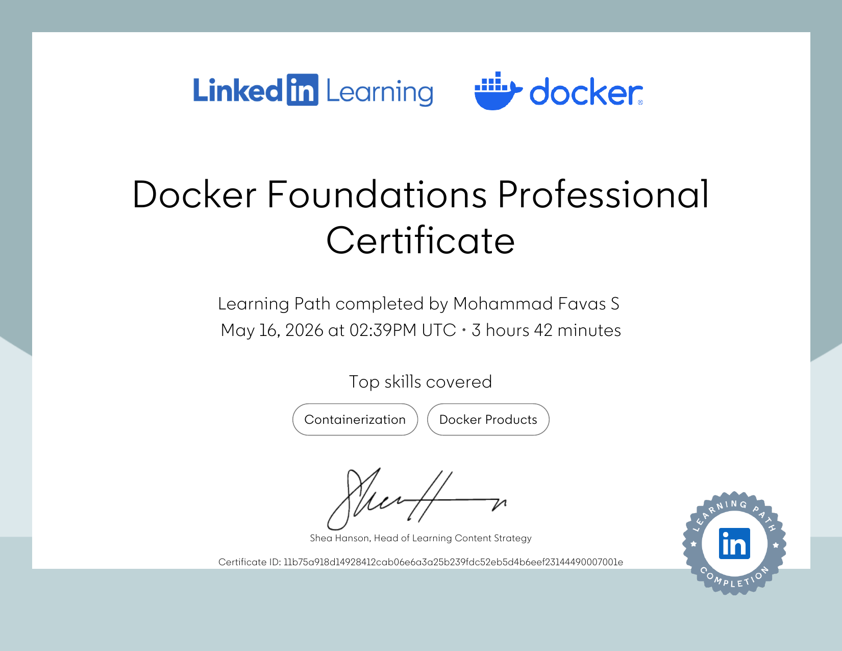 Docker Foundations Professional Certificate