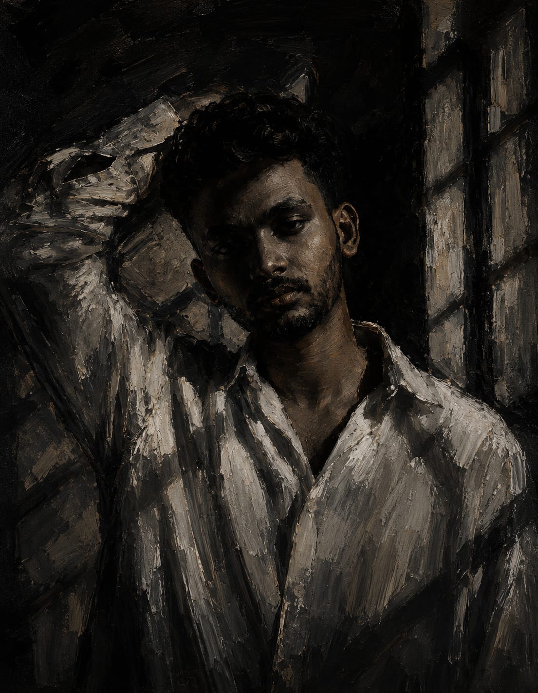 Painted portrait of Mohammad Favas S